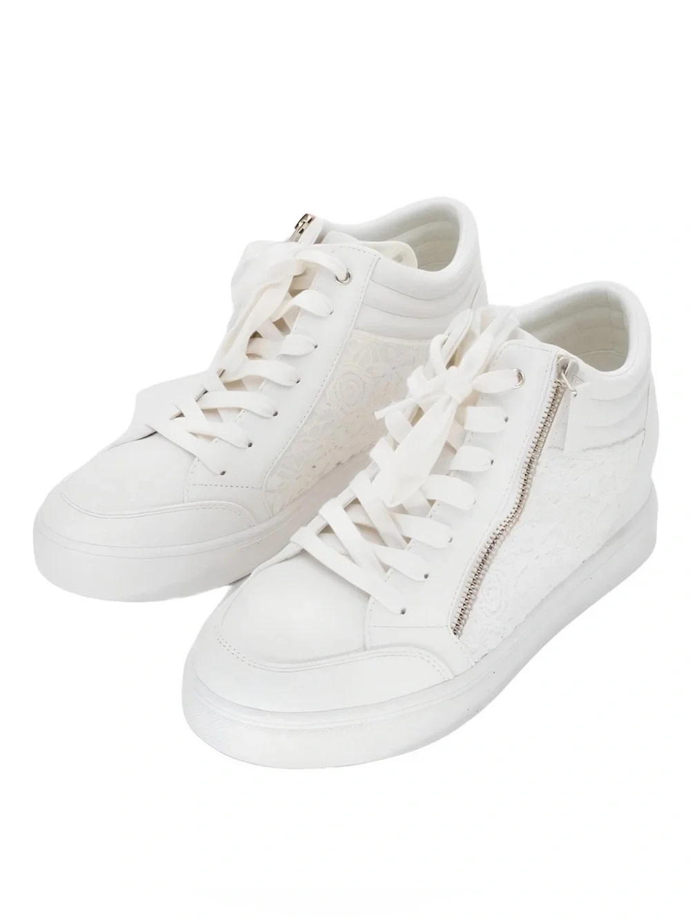 NWOB Nine West Tons Women's High Top Wedge Sneakers. Size 6.5M. MSRP $89.99
